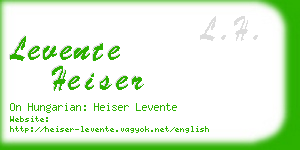 levente heiser business card